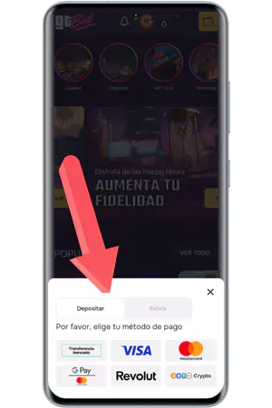 GT Bet Casino formulario depósito activación bono bienvenida